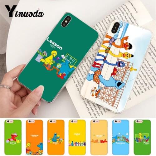 Yinuoda Sesame Street New High Quality Multi Colors Luxury Phone Case for iPhone 8 7 6 6S Plus X 10 5 5S SE XR XS XSMAX