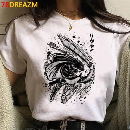 Attack on Titan summer top male print japanese streetwear harajuku plus size top tees t-shirt graphic tees women plus size