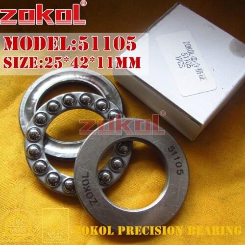 ZOKOL bearing 51105 Thrust Ball Bearing 8105 25*42*11mm