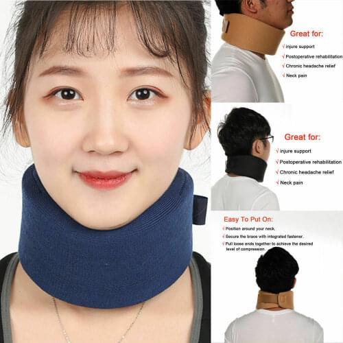 Home Textile Adjustable Pillow Therapy Unisex Soft Foam Cervical Collar Support Neck Brace Shoulder Pain Relief Health Care Tool
