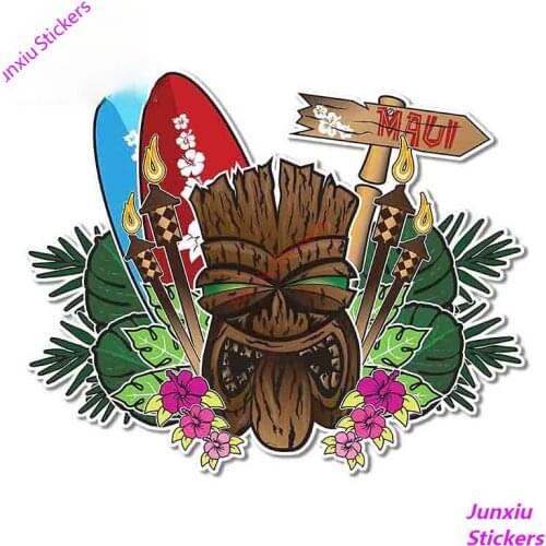 Primitive Tribe Carving Colorful Car Sticker and Decal Windows Trunk Laptop Tank Cap Personality Waterproof Graphics PVC13x11cm