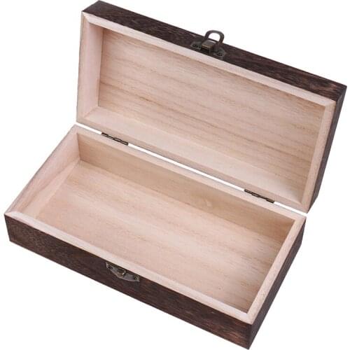 Retro Jewelry Box Desktop Wood Clamshell Storage Hand Decoration Wooden Box