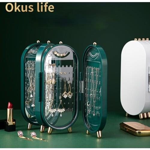 New Jewelry Storage Box Necklace Hand Jewelry Box Multifunctional Folding Portable