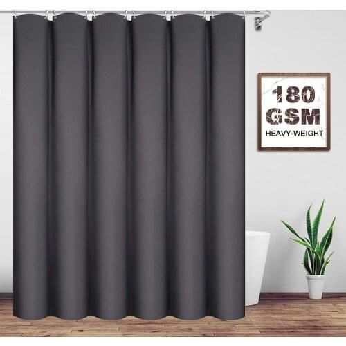 VCVCOO Extra-long Shower Curtain with Hooks Dark Grey Shower Curtains Solid Color Waterproof Bath Curtains for Bathtub Bathing