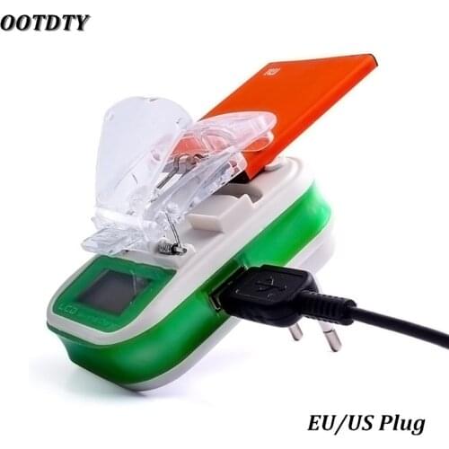 USB Universal Battery Charger LCD Indicator Screen EU/US Plug For Cell Phones USB Charger Samsung Battery Charger + Tracking