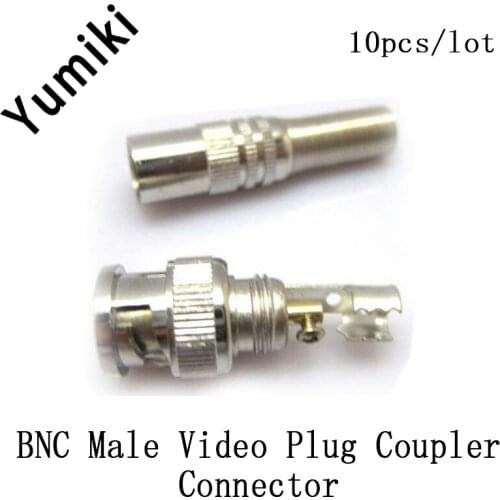 10pcs/lot Copper Pin CCTV BNC Male video Plug Coupler Welded BNC Connector