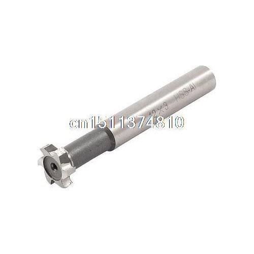 12mm Cutting Dia HSS 6 Flutes T Slot End Mill Milling Cutter Tool
