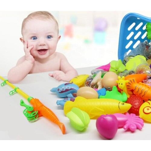 15Pcs/Set Handle Simulated Magnetic Fishing Tools Set Baby Early Learning Puzzle Toy