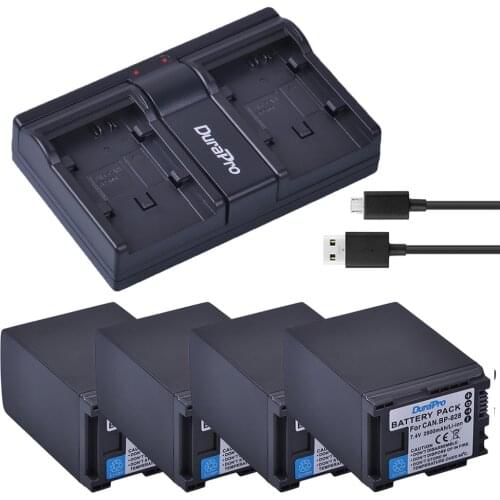 4pc for Canon BP-828 BP 828 BP828 Camera Batteria+LCD Charger for Canon HFM300 HFM30 HFG30 HFG10 HFM40 HFM400 HFS30 HG20 Battery