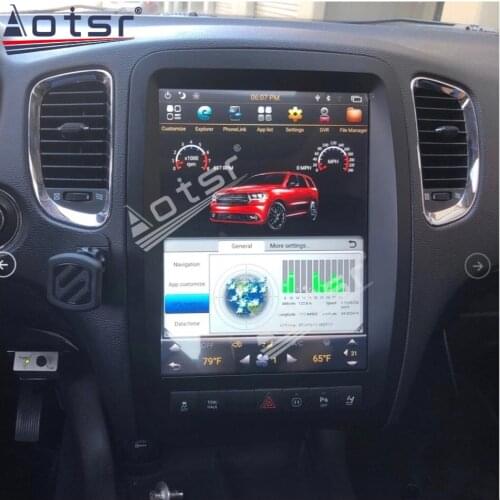 Tesla Style Vertical Screen Android9.0 Car GPS Navigation Multimedia Player for Dodge Durango 2012+ Radio Tape Recorder Headunit