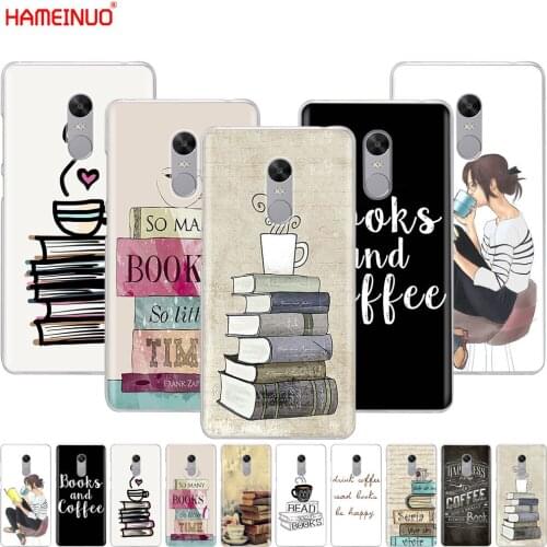 HAMEINUO Books And Coffee Inverted Mck Print Cover phone Case for Xiaomi redmi 5 4 1 1s 2 3 3s pro PLUS redmi note 4 4X 4A 5A