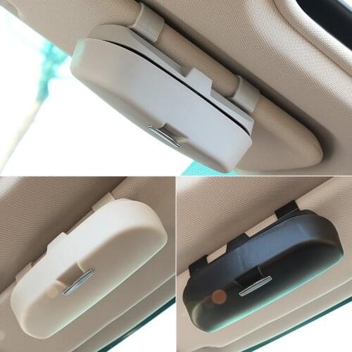 Double/Single 2 style Buckle Car Glasses Case Organizer Box Sunglass Holder Pockets for Hyundai IX35 Verna Tucson Kia