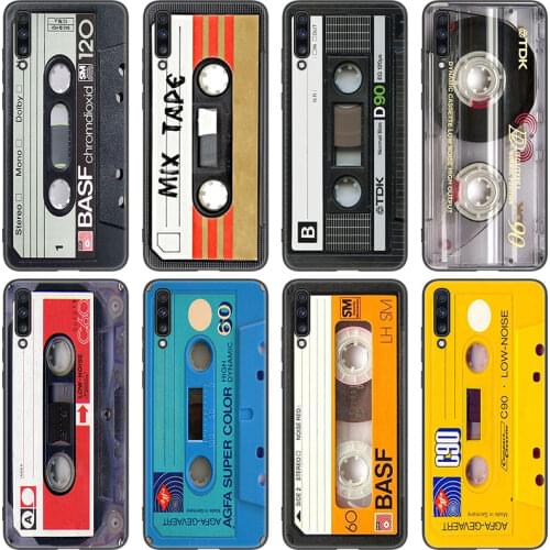 Vintage Cassette tape retro style Case For Samsung Galaxy A01 Core A03S A10 A20E A21 A30 A40 A42 A82 A90 A6 A7 A9 A8 Plus 2018