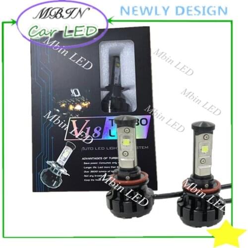 2019 hot salle bright MBIN V18 Turbo kit H8/H11 30W 3800LM 6000k 12-24v led headlight fog lamp with fan driving bulb replacement