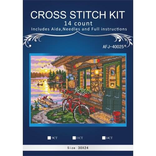 Sundown lovely counted cross stitch kit cliffside beacon lighthouse pharos cliff side seaside dim 6502
