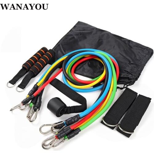 11 Pcs/Set Latex Resistance Bands Crossfit,Training Exercise Yoga Tubes Pull Rope,Simple Fitness Rubber Expander Elastic Bands