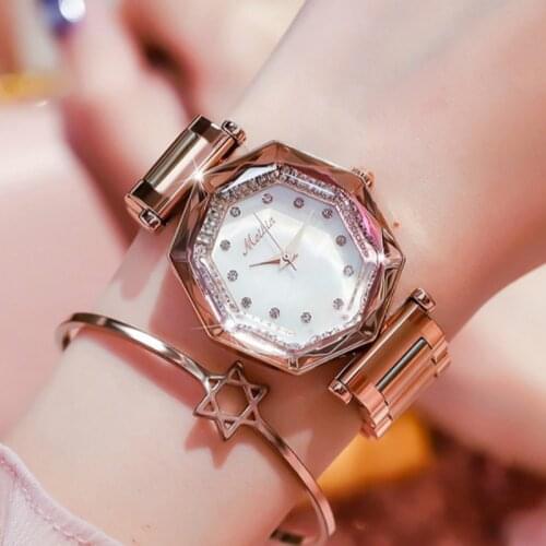 MEIBIN Rose Gold Wrist Watch Women Watches Ladies Steel Womens Bracelet Watches Female Clock Relogio Feminino Montre Femme 9007