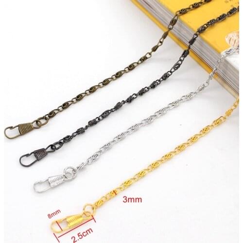 Metal Bags Chain Purse Buckles Women Shoulder Strap for Bags Replace Crossbody chain Bag Accessories 0.3cm wide