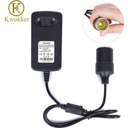 Mini 3A EU/US Plug 110/240V AC to DC Converter 12V 3A Car Cigarette Lighter Transformer Socket Adapter Charger for Car GPS E-Dog