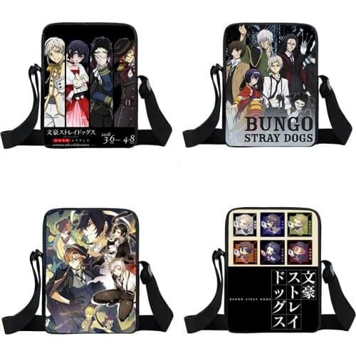 Anime Bungou Stray Dogs Mini Messenger Bag Children Dazai Osamu Chuya Nakahara Crossbody Bag Boys Girls Book Bags