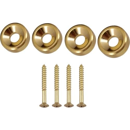 Musical Instrument Guitar Bass Body Neck Fixed Screw Ferrules Bushing Golden