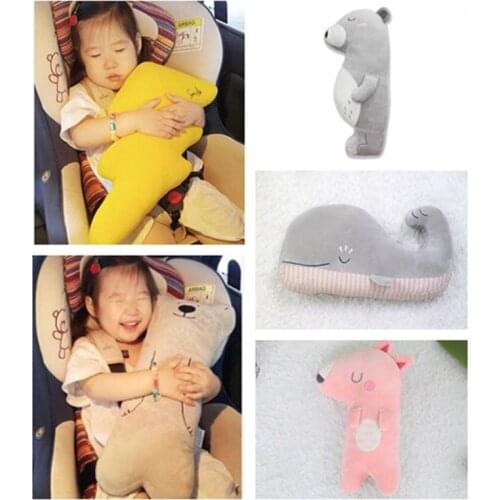 Korean cute childrens car safety belt cover shoulder pad cushion lengthened plush womens cartoon car seat belt pillows