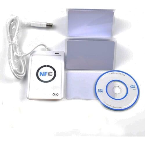 NFC Reader USB ACR122U contactless smart ic Card and writer rfid copier Copier Duplicator 5pcs UID Changeable Tag Card + SDK CD