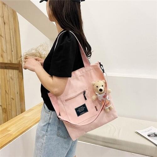 New canvas bag leisure and practical multi-pocket portable bag with a womans bag one-shoulder slanting across womens bag
