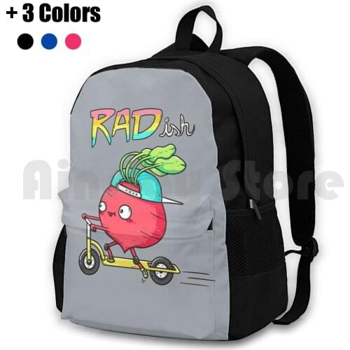 Ish Outdoor Hiking Backpack Riding Climbing Sports Bag Rad Radish Cute Cool Scooter Funny Humor