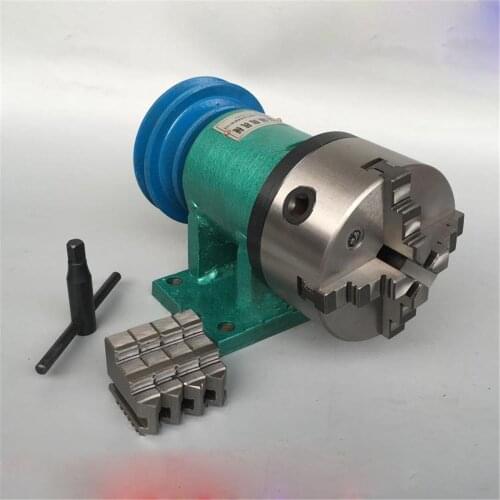 Lathe Spindle Assembly with Flange Connection Plate Transition Plate 80/125/160/200 Spindle Three-jaw/Four-jaw Chuck