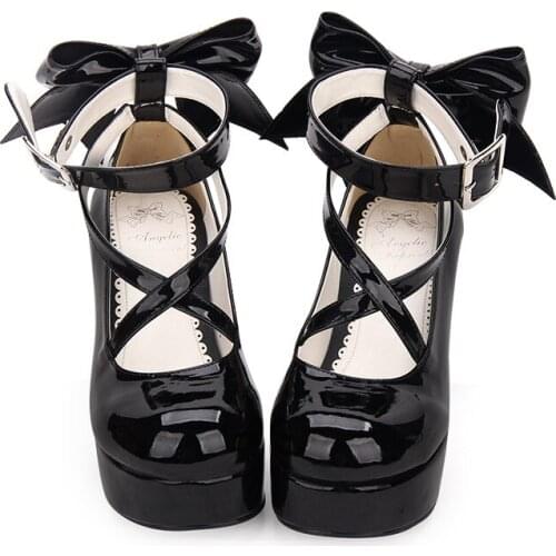 Japanese new Lolita shoes Cos anime shoes thick Heel Princess sweet Loli Kawaii Girl Tea Party Round Head Women Shoes