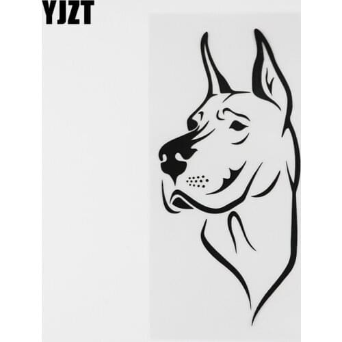 YJZT 7.5CMX16.2CM Fun Dog Pet Home Animals Decal Vinyl Car Sticker Black/Silver 8A-0614
