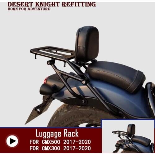 Rear Carrier Cargo Luggage Rack Passenger Grab Handle for Honda REBEL300 500 CMX 500 CMX300 2016 2017 2018 2019 2020