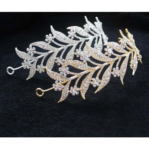 Gold Leaf Greek Roman Bride wedding hair Accessories Women bridal Head Jewelry Headband Headpiece Tiaras Crowns Jewellry