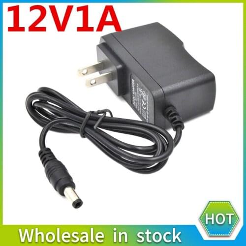 1 x AC 100V - 240V to DC 12V 1A lighting transformers switch Power Supply Adapter Converter Charger For LED Strip light 12V1A