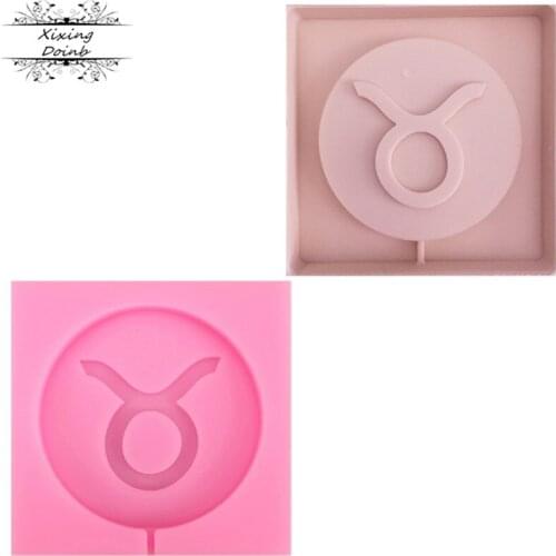 Twelve constellation Taurus shape, lollipop, silicone mold, chocolate soft candy, mold insert cake decorating tool