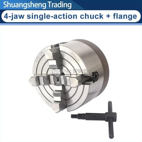 125mm 4-jaw single-action chuck+flange K72 is suitable for WM210V series lathes