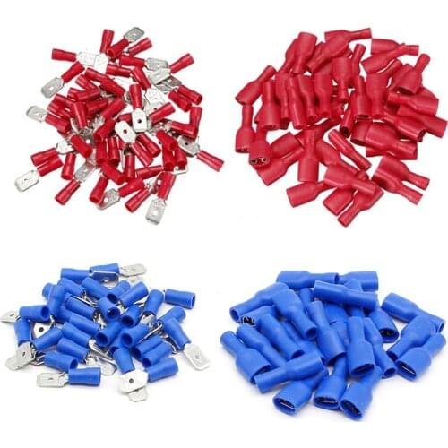 16-14AWG 22-18AWG Insulated Spade Crimp Wire Cable Connector Terminal Male/Female Kit