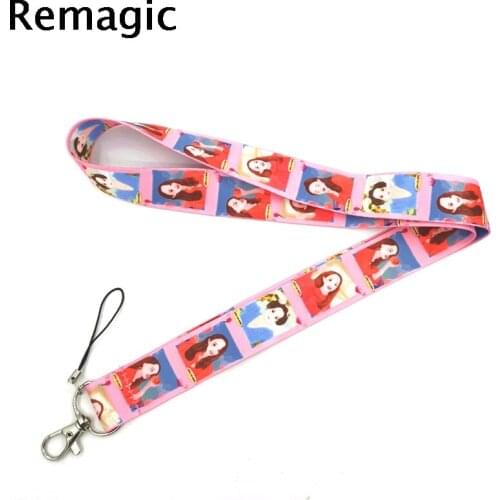 20pcs Cute girl Lanyard for Keys Phone Cool Neck Strap Lanyard for Camera Whistle ID Badge Cute webbings ribbons Gifts