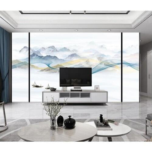3d modern house decoration light luxury jazz white marble slab TV kitchen cabinet storage back living room wallpaper