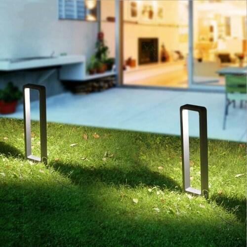 4PCS 15W COB Waterproof LED Garden Lawn Lamp Modern Aluminum Pillar Light Outdoor Courtyard villa landscape lawn bollards light