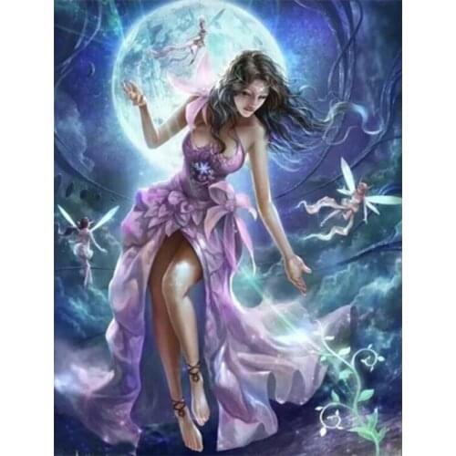 New 5D DIY Diamond Painting "fantasy flower fairy"Embroidery Cross Stitch Full Square/Round Drill crystal Home Decor Gift BY1359
