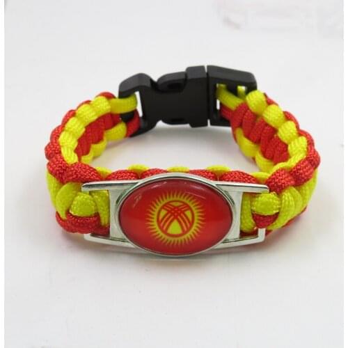 Infinity Love Kyrgyzstan Flag Bracelet Fashion kyrgyzstan Women And Men Paracord Bracelet Friendship Jewelry