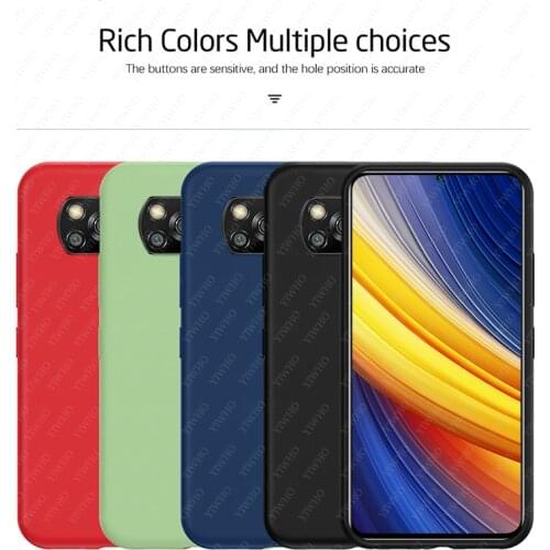 Phone Case For Poco X3 Pro Soft Liquid Original Silicone Back Cover For Xiaomi Poco X 3 Pro X3Pro PocoX3 shockproof Coque Fundas