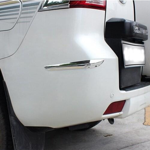For Toyota Land Cruiser 150 Prado LC150 FJ150 2010-2017 ABS Plastic Chrome Rear Corner Trim Bumper Guard Styling Accessory