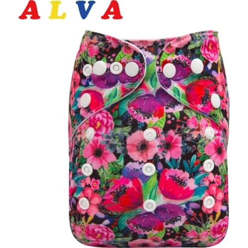Alvababy ECO-friendly Cloth Diapers Baby 2021 Washable Nappy with Microfiber Insert