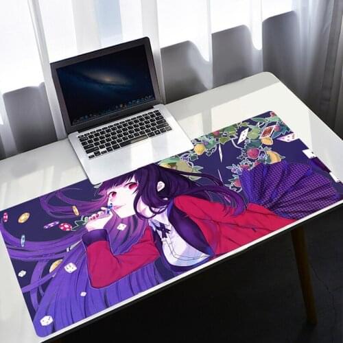Kakegurui Gamer Girl Gaming Keyboard Pad Pc Mat Xxl Mousepad on the Table Desk Mats Kawaii Accessories mouse pad 800x300/900x400