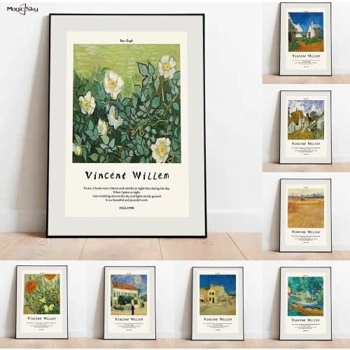 Classic Collection of Van Gogh Exhibition Works Canvas Painting Posters and Prints Wall Art Pictures for Living Room Home Decor