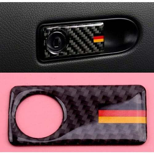 Carbon Fiber Copilot Glove Storage Box Handle Panel Trim Fit for Mercedes Benz C Class W204 2007-2009 2010 2011 2012 2013 2014
