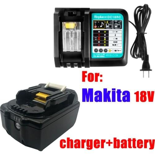 For Makita 18v Battery 6ah WIth Charger BL1860 Rechargeable Battery 18 V 6000mAh Lithium Ion BL1840 BL1850 BL1830 BL1860B LXT400